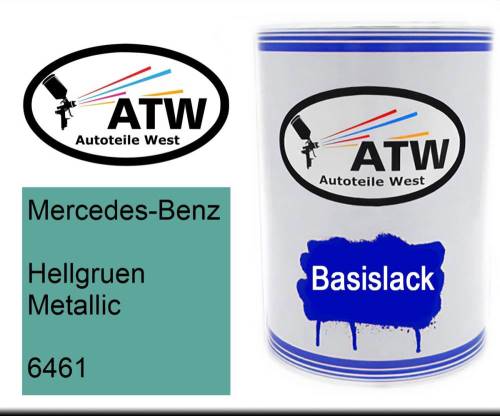 Mercedes-Benz, Hellgruen Metallic, 6461: 500ml Lackdose, von ATW Autoteile West.